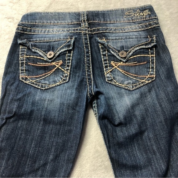 Silver McKenzie Denim Capri Jeans Dark Wash Size 28 - Picture 3 of 10